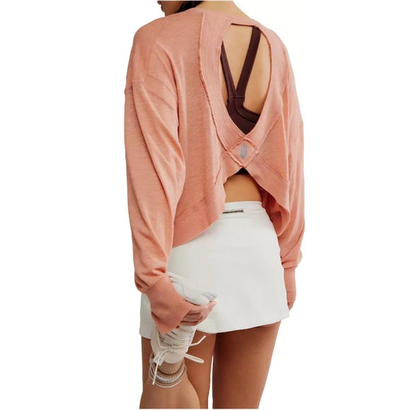 FP Movement My Time Layer Long Sleeve Top In Petal Mauve, NWT - Picture 4 of 5